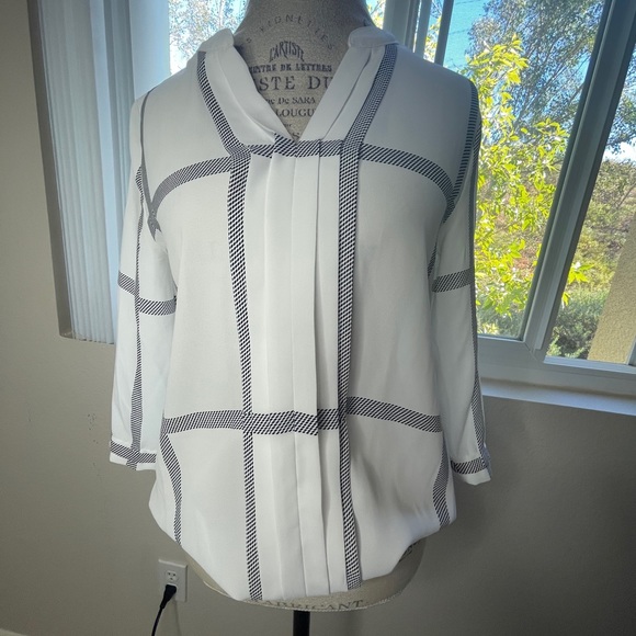 41 Hawthorn Tops - 41 Hawthorn Pleat Detail Gathering Hem Blouse